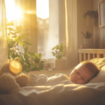 aniflo_30422_A_warm_serene_scene_of_a_happy_baby_sleeping_pea_75c03cb4-aab7-43e1-9d77-06cccf9a86ce_0-min